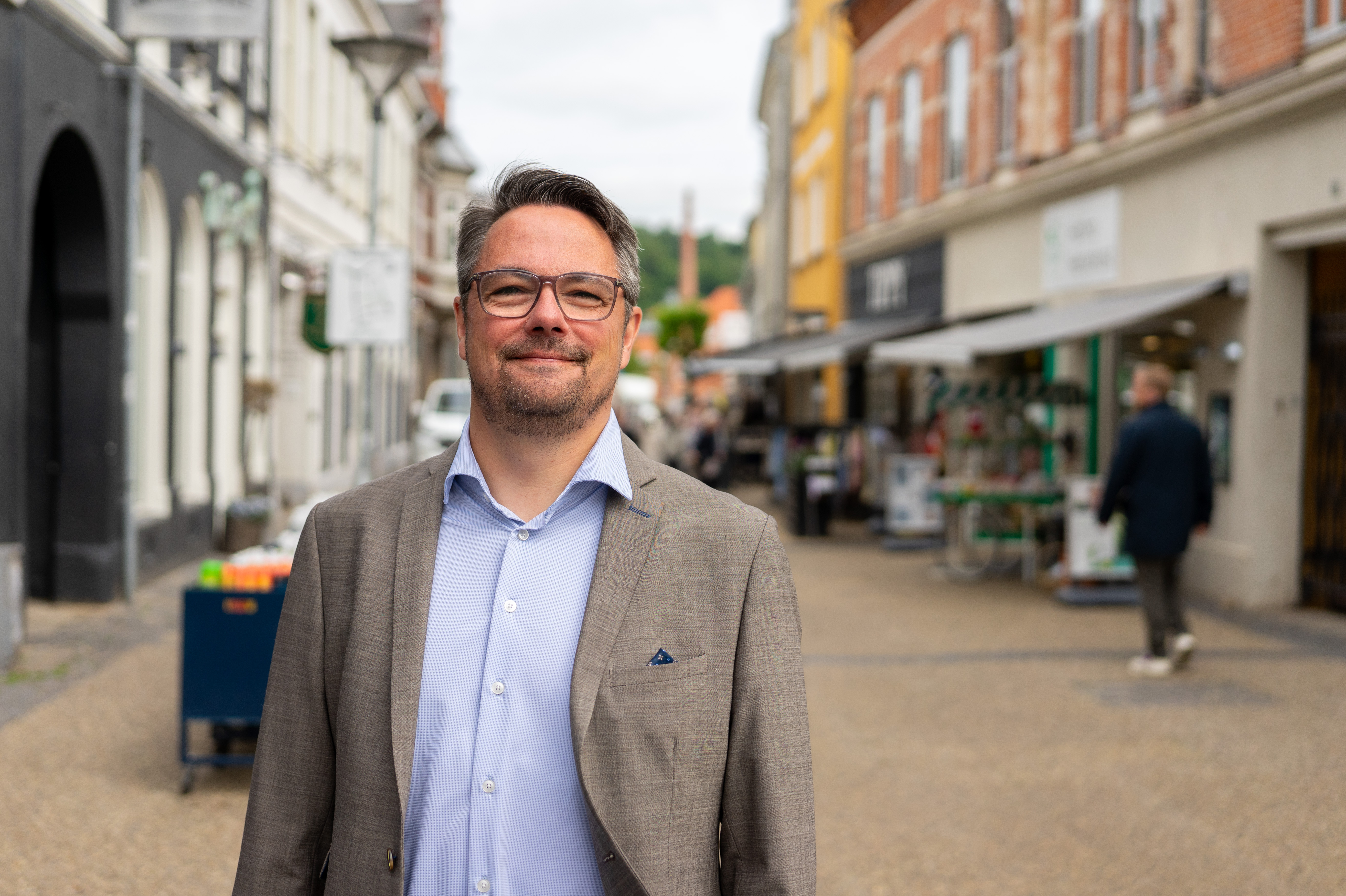 Billede af borgmesteren i Hobro gågade